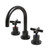 Alpha Cross Handle Basin Set J/V Black LF [304830]