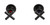 Alpha Cross Handle Wall Top Assemblies J/V Black LF [304832]