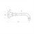 Alpha Basin or Bath Wall Spout 200mm Brushed Nickel LF [305070]