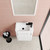 Mini Hartelle Fluted Wall-Hung 470mm Matte White Cabinet 450x480x847mm with Sintera Curved Stone Top with Right Side Tap Hole [320225]