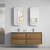 Venetta Framed Wall-Hung 1500mm Harvest Oak Cabinet 1500x468x585mm with Snow Flat Stone Top [320236]