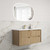 Voulari Framed Wall-Hung 1200mm Harvest Oak Cabinet 1200x468x585mm with Snow Stone Top with Undermount Basin [320389]