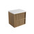 Venetta Fluted Framed Wall-Hung 600mm Harvest Oak Cabinet 600x468x585mm with Snow Flat Stone Top [320324]