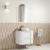 Ramee Fluted Wall-Hung 750mm Matte White Cabinet 750x465x565mm with Cato Flat Stone Top [320328]
