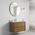 Venetta Framed Wall-Hung 900mm Harvest Oak Cabinet 900x468x585mm with Snow Flat Stone Top [320298]