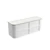 Ramee Fluted Wall-Hung 1500mm Matte White Cabinet 1680x465x565mm with Alpine Flat Stone Top [320288]