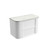 Ramee Fluted Wall-Hung 900mm Matte White Cabinet 900x465x565mm with Alpine Flat Stone Top [320299]