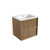 Venetta Fluted Framed Wall-Hung 600mm Harvest Oak Cabinet 600x468x585mm with Crystal Ceramic Top [320263]