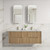 Voulari Framed Wall-Hung 1500mm Single Harvest Oak Cabinet 1500x468x585mm with Cato Stone Top with Undermount Basin [320265]
