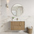 Voulari Framed Wall-Hung 900mm Harvest Oak Cabinet 600x468x585mm with Alpine Flat Stone Top [320284]