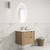 Voulari Framed Wall-Hung 750mm Harvest Oak Cabinet 750x468x585mm with Cato Flat Stone Top [320200]