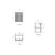Mini Ravia Fluted Wall-Hung 450mm Matte White Cabinet 440x292x847mm with Sintera Square Stone Top with Tap Hole [320202]