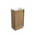 Mini Ravia Fluted Floor-Standing 450mm Harvest Oak Cabinet 440x292x847mm with Sintera Square Stone Top with No Tap Hole [320226]