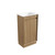 Mini Ravia Fluted Floor-Standing 450mm Harvest Oak Cabinet 440x292x847mm with Sintera Square Stone Top with Tap Hole [320287]