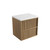 Venetta Fluted Framed Wall-Hung 600mm Harvest Oak Cabinet 600x468x585mm with Palis White Flat Stone Top [320273]