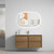 Venetta Framed Wall-Hung 1200mm Harvest Oak Cabinet 1200x468x585mm with Alpine Flat Stone Top [320216]