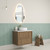Venetta Fluted Framed Wall-Hung 750mm Harvest Oak Cabinet 750x468x585mm with Palis White Flat Stone Top [320199]