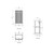 Mini Ravia Fluted Floor-Standing 450mm Matte White Cabinet 440x292x847mm with Sintera Square Stone Top with No Tap Hole [320219]