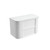 Ramee Fluted Wall-Hung 900mm Matte White Cabinet 900x465x565mm with Cato Flat Stone Top [320362]