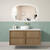 Venetta Fluted Framed Wall-Hung 1200mm Harvest Oak Cabinet 1200x468x585mm with Cato Flat Stone Top [320405]