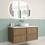 Venetta Fluted Framed Wall-Hung 1200mm Harvest Oak Cabinet 1200x468x585mm with Cato Flat Stone Top [320405]