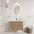 Voulari Framed Wall-Hung 750mm Harvest Oak Cabinet 750x468x585mm with Palis White Flat Stone Top [320390]