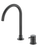 Projix Gooseneck Swivel Hob Mixer Set 200mm Black LF [306214]
