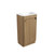 Mini Hartelle Fluted Floor-Standing 470mm Harvest Oak Cabinet 450x480x847mm with Sintera Curved Stone Top with Left Side Tap Hole [320391]