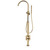 Liano II Freestanding Bath Filler with Hand Shower Brushed Brass [323035]