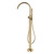 Liano II Freestanding Bath Filler with Hand Shower (Complete Kit) Brushed Brass [323045]