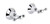 Armada Lever Wall Top Assemblies Chrome LF [281305]