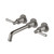Wiltern Wall Basin or Bath Tap Set Brushed Carbon [321552]