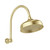 Cromford High Rise Shower Arm and Rose 210mm Brushed Gold [317878]
