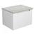 Perla Mark Ii Wall Hung V Groove Matte White Finger Pull Cabinet 600 x 460 x 400mm with Snow Flat Stone Top [301379]