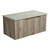 Calder Wall Hung Wave Groove Finger Pull Cabinet 900 x 460 x 400mm with Snow Flat Stone Top [301135]