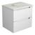 Verona Mark Ii Wall Hung V Groove Matte White Finger Pull Cabinet 600 x 460 x 540mm with Cato Flat Stone Top [301448]