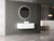 Petra Wall Hung Curving V Groove Matte White Finger Pull Cabinet1200 x 460 x 350mm with Alpine Flat Stone Top [301280]