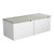 Perla Mark Ii Wall Hung V Groove Matte White Finger Pull Cabinet 1200 x 460 x 400mm with Snow Flat Stone Top [301360]