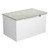 Perla Mark II Wall Hung V Groove Matte White Finger Pull Cabinet 750 x 460 x 400mm with Cato Flat Stone Top [301223]