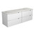 Verona Mark II Wall Hung V Groove Matte White Finger Pull Cabinet 1500 x 460 x 540 Double Bowlmm with Snow Flat Stone Top [301237]