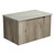 Calder Wall Hung Wave Groove Finger Pull Cabinet 750 x 460 x 400mm with Alpine Flat Stone Top [300748]