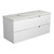 Verona Mark II Wall Hung V Groove Matte White Finger Pull Cabinet 1200 x 460 x 540mm with Alpine Flat Stone Top [300753]