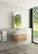 Carita Curve Finger Pull Cabinet 750 x 460 x 350mm with Cato Flat Stone Top [300759]