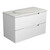 Verona Mark Ii Wall Hung V Groove Matte White Finger Pull Cabinet 900 x 460 x 540mm with Cato Flat Stone Top [300917]