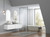 Perla Mark Ii Wall Hung V Groove Matte White Finger Pull Cabinet 1800 x 460 x 400mm Double Bowls with Alpine Flat Stone Top [300939]