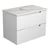 Verona Mark II Wall Hung V Groove Matte White Finger Pull Cabinet 750 x 460 x 540mm with Snow Flat Stone Top [300807]