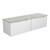 Perla Mark Ii Wall Hung V Groove Matte White Finger Pull Cabinet 1500 x 460 x 400mm Double Bowl with Alpine Flat Stone Top [300847]