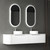 Petra Wall Hung Curving V Groove Matte White Finger Pull Cabinet1800 x 460 x 350mm with Pure Flat Stone Top [301061]
