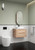 Briony Curve Finger Pull Cabinet 750 x 460 x 540mm with Palis White Flat Stone Top [301029]