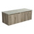 Calder Wall Hung Wave Groove Finger Pull Cabinet 1200 x 460 x 400mm with Palis White Flat Soild Surface Stone Top [301046]